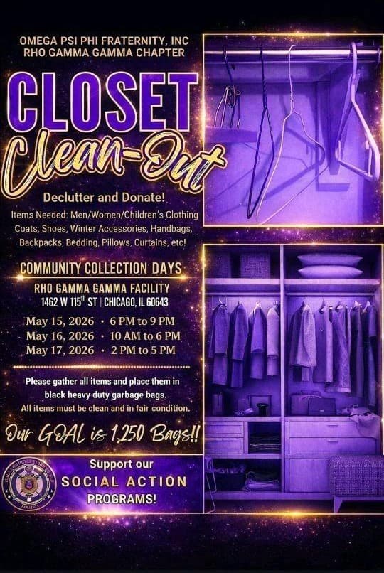 Closet Clean-Out — Declutter and Donate flyer