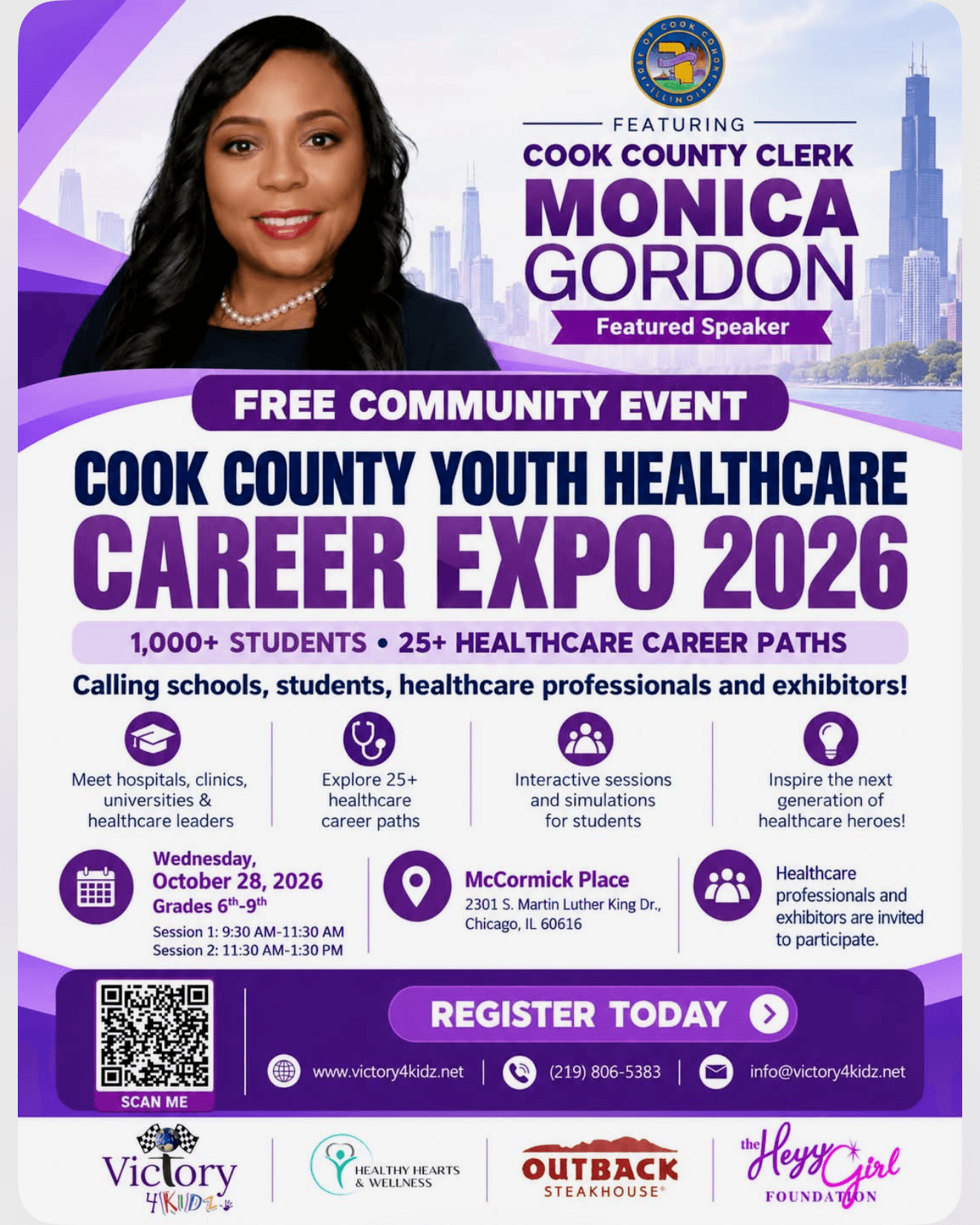 Cook County Youth Healthcare Career Expo 2026 flyer