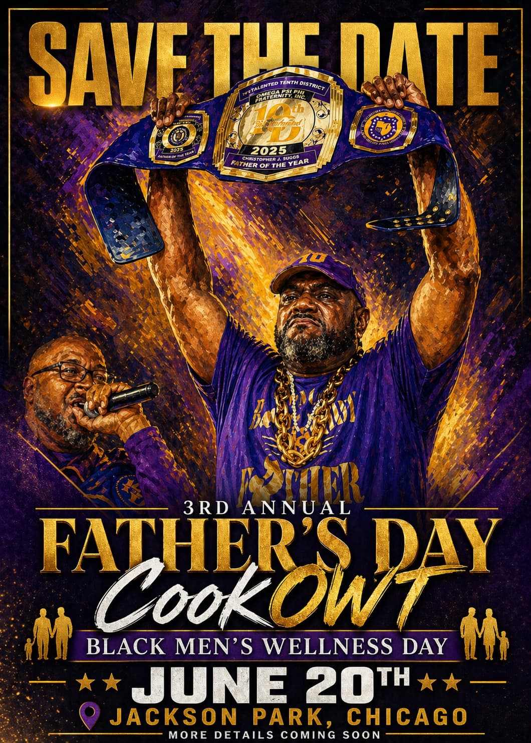 3rd Annual Father's Day CookOwt & Black Men's Wellness Day flyer
