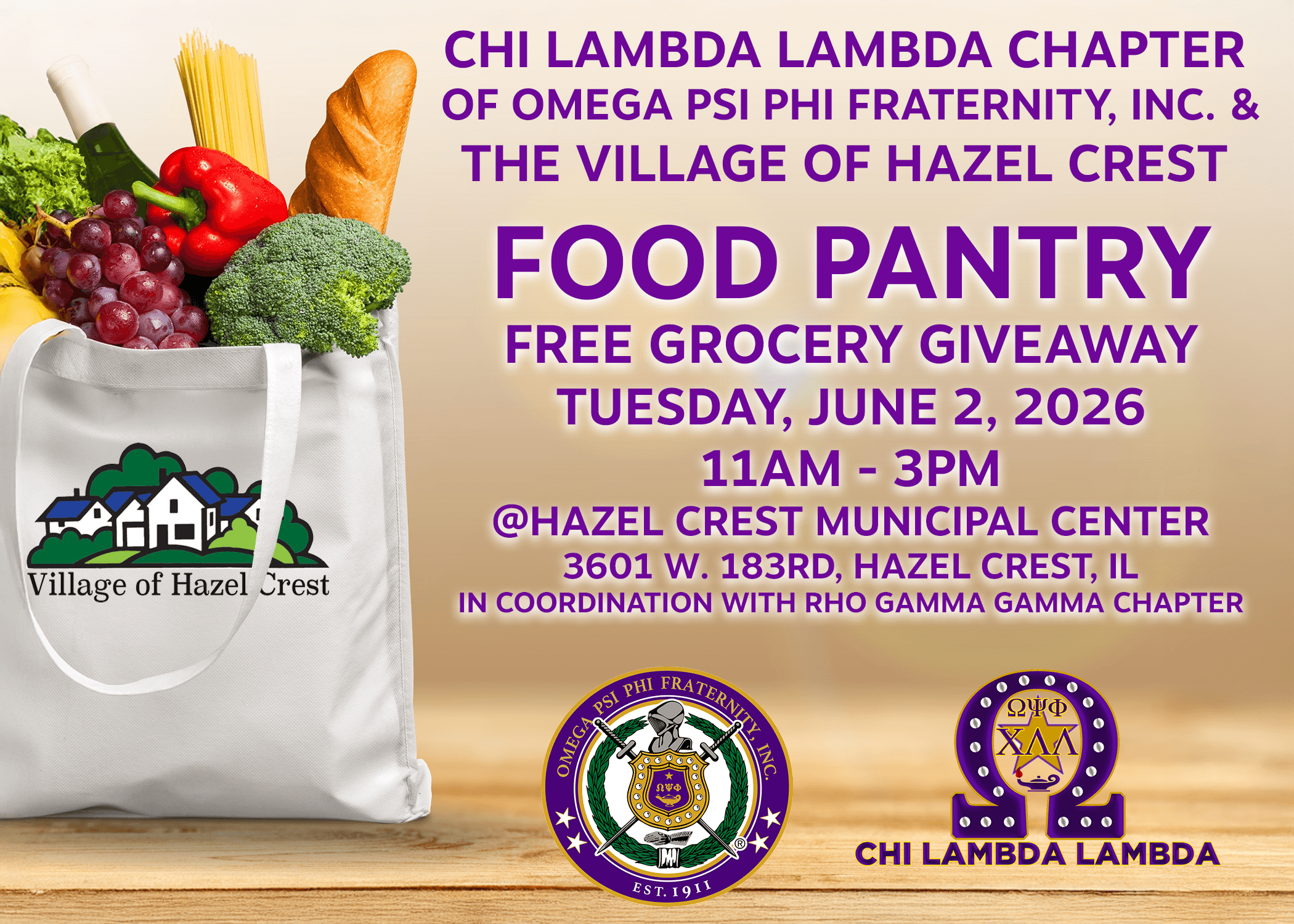 Food Pantry — Free Grocery Giveaway flyer