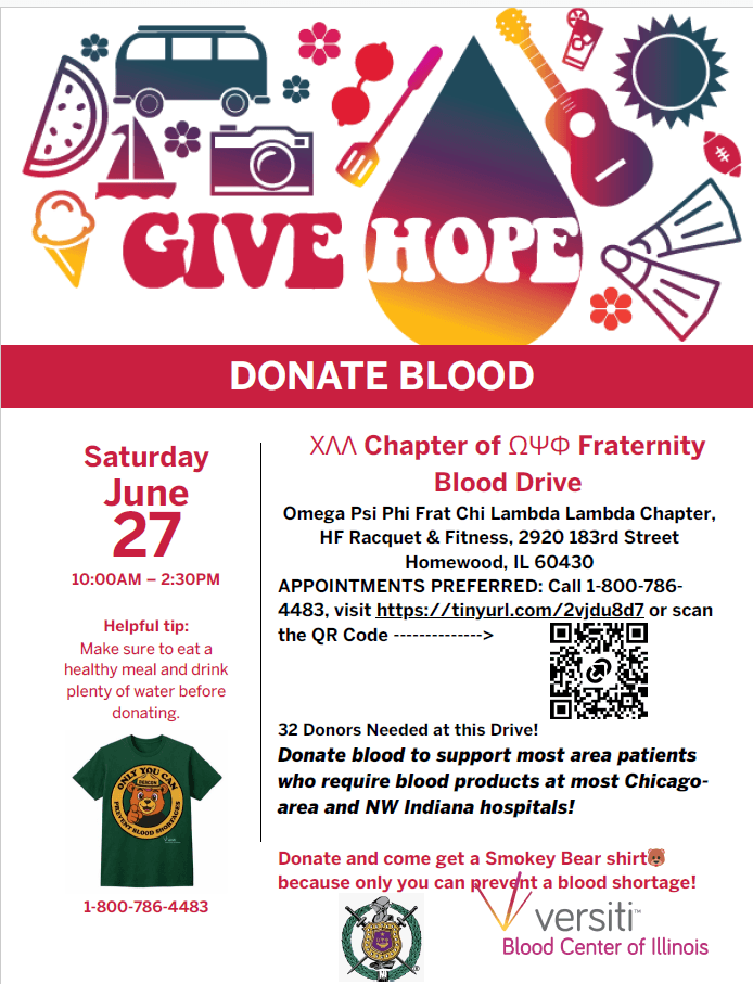 Give Hope — Blood Drive flyer