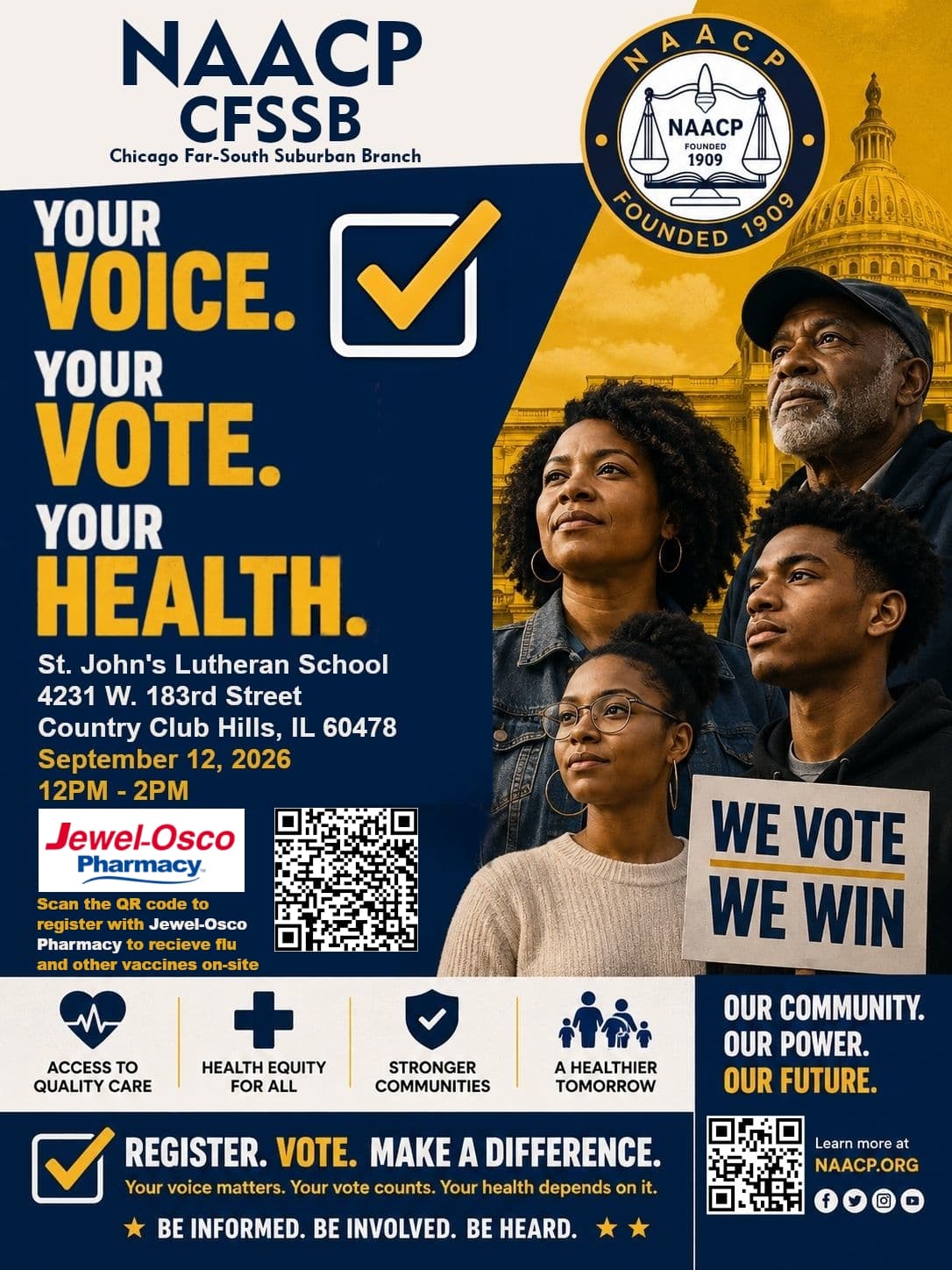Your Voice. Your Vote. Your Health. flyer