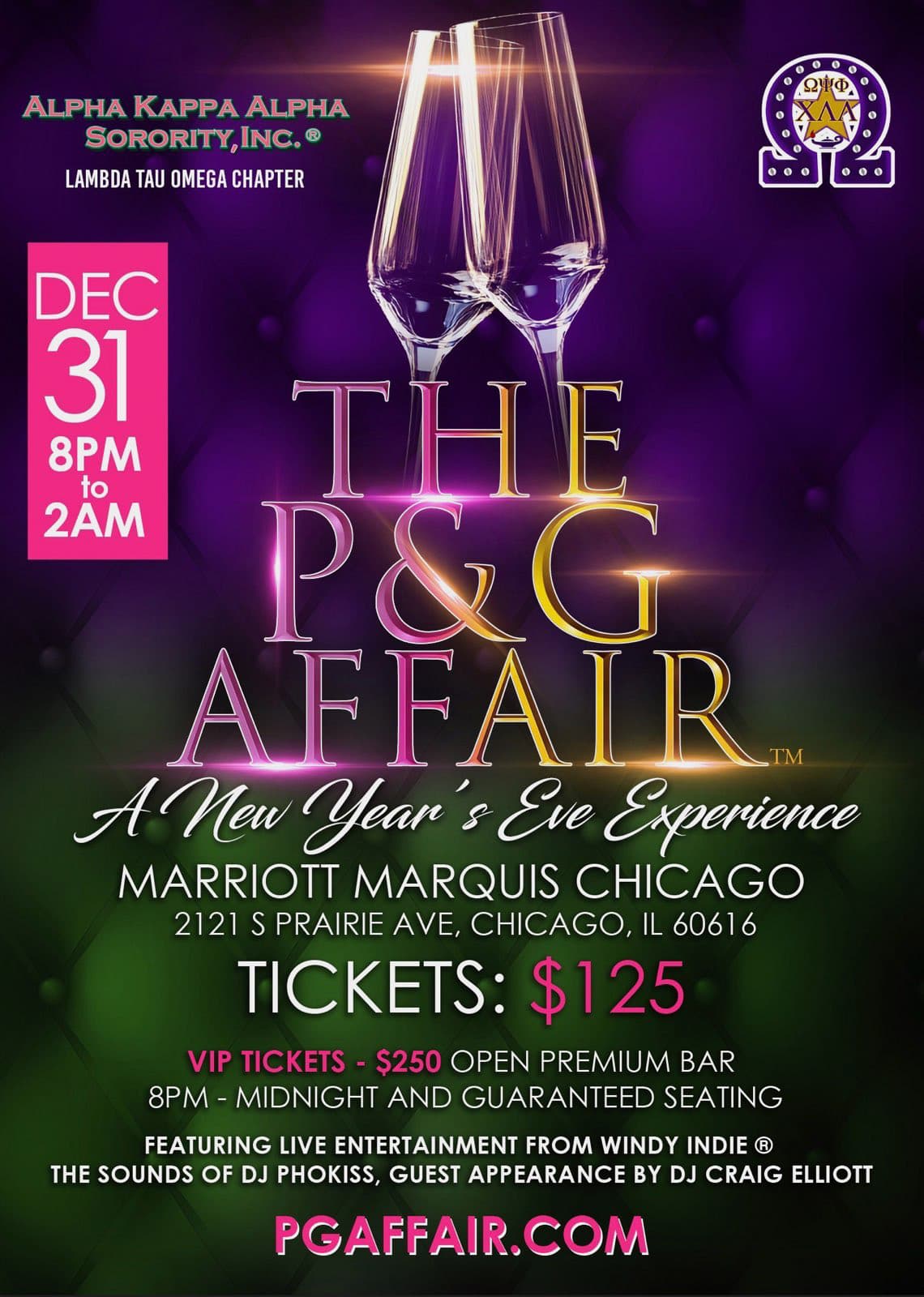 The P&G Affair — A New Year's Eve Experience flyer
