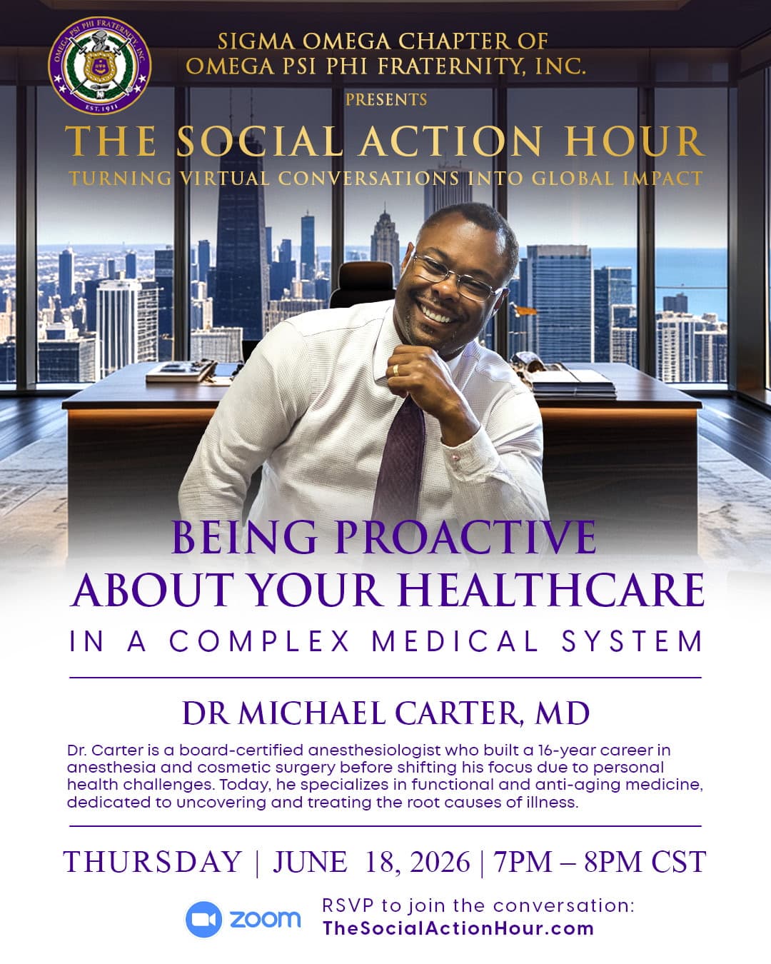 The Social Action Hour flyer